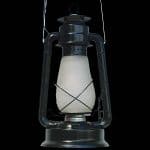 Black lantern with internal microFLICKER/AC