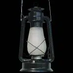 Black lantern with internal microFLICKER/AC