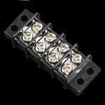 4 Pole 20A Panel Mount Barrier Terminal Strip