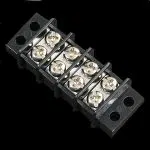 4 Pole 20A Panel Mount Barrier Terminal Strip