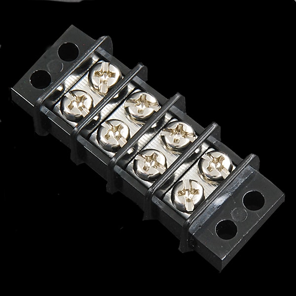 4 Pole 20A Panel Mount Barrier Terminal Strip