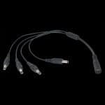 2.1mm plug to four 2.1mm jacks