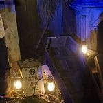 Lanterns in a haunt scene